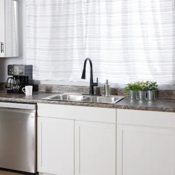 Allen + Roth Bryton Matte Black Single Handle Pull-down Kitchen Faucet with LED - Picture 10 of 12